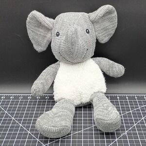 Spark Create Imagine 12" Gray Elephant Plush Rattle Knit Stuffed Animal Baby Toy